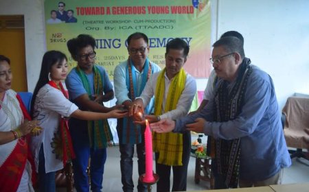 থিয়েটার ওয়ার্কশপ কাম  প্রডাকশন বিষয়ক কর্মশালার সূচনা হয় খুমুলুঙে