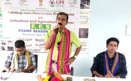 খারিফ মরশুমের উপযুক্ত ব্যবহার করে ফসলের উৎপাদন বৃদ্ধিতে গুরুত্ব আরোপ হেজামারায় কৃষক ক্ষেত্রিয় দিবসে