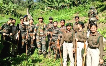 রাজ্যে অবৈধ গাঁজা বাগান ধ্বংস করার ক্ষেত্রে প্রশংসা অর্জন করল TSR মহিলা বাহিনী