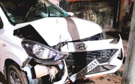 গভীর রাতের আগরতলায় যান দুর্ঘটনা