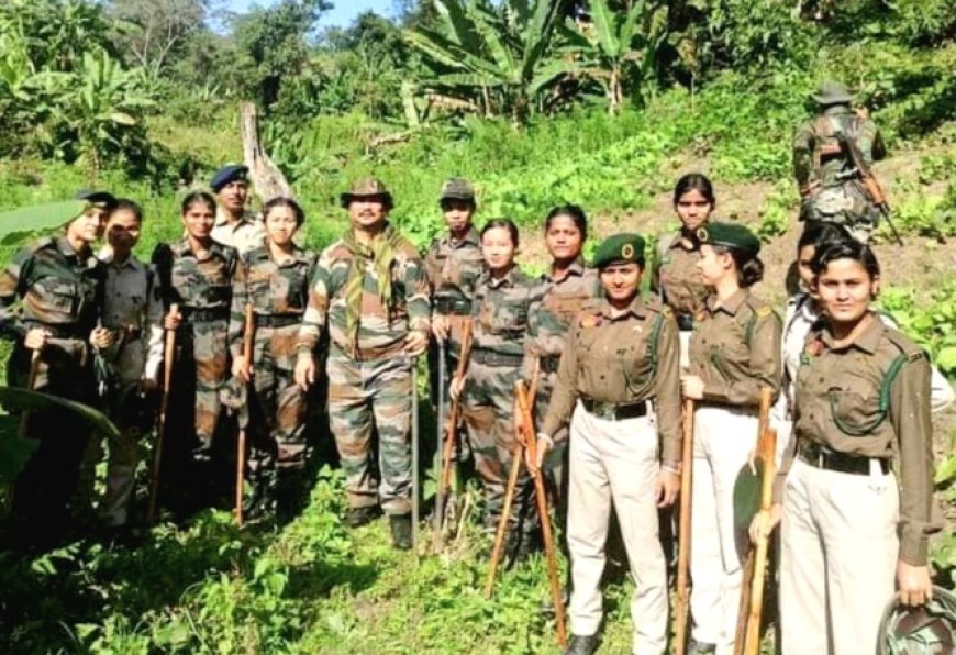 রাজ্যে অবৈধ গাঁজা বাগান ধ্বংস করার ক্ষেত্রে প্রশংসা অর্জন করল TSR মহিলা বাহিনী