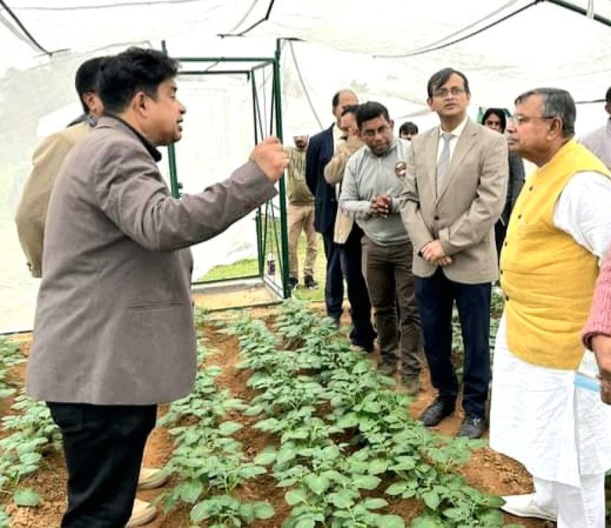 নাগিছড়ায় আধুনিক আলু বীজ উৎপাদন প্রক্রিয়া পরিদর্শন করলেন কৃষিমন্ত্রী