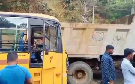 লিচুবাগানে TIT-র বাস এবং লরির সংঘর্ষে আহত ১১