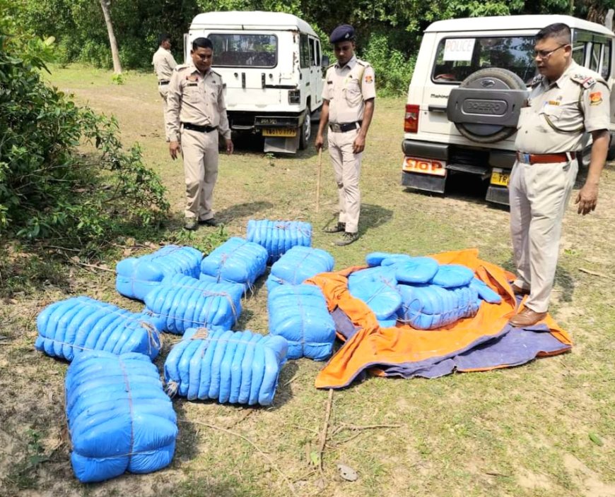 বরদোষ লেক এলাকা থেকে অবৈধ গাঁজা উদ্ধার করল PR বাড়ি থানার পুলিশ