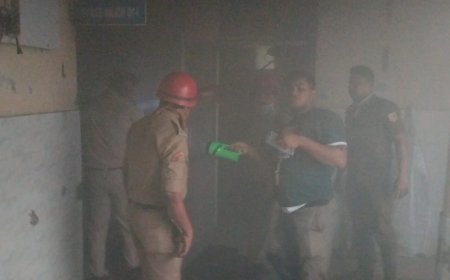 GBP- হাসপাতালে আগুন,ম্যাপ  না পাওয়ায় কাজে বাঁধা দমকল বিভাগের