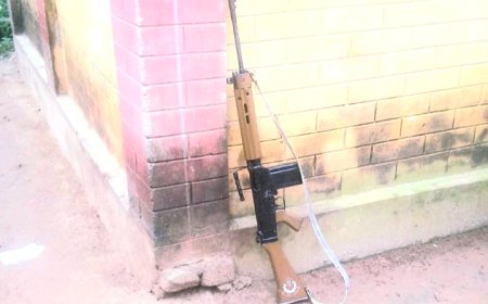 ছনমুড়ি থেকে উদ্ধার বন্দুক, আতঙ্কে জনতা