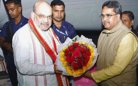 ত্রিপুরায় NEC বৈঠকে যোগ দিতে রাজ্যে আসলেন স্বরাষ্ট্রমন্ত্রী অমিত শাহ