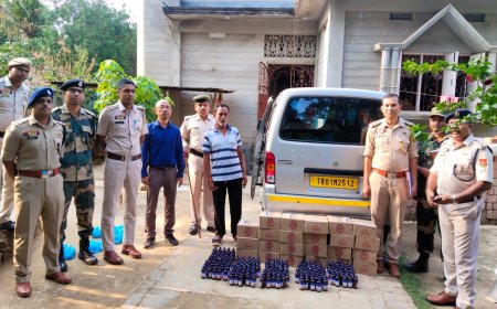 মহেশখলা থেকে অবৈধ কফ সিরাপ উদ্ধার করে পুলিশ ও BSF, গ্রেফতার -১
