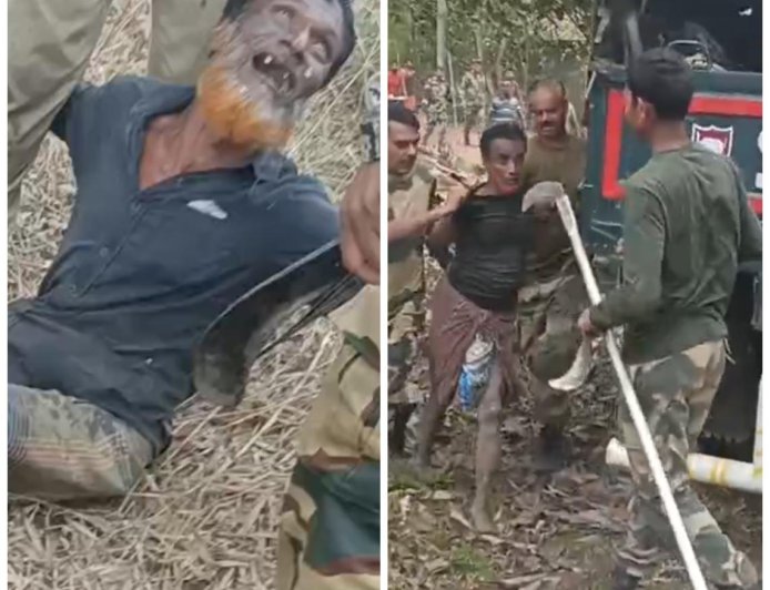 সিধাই বিউপি এলাকায় গ্রামবাসীর হাতে আটক ২ বাংলাদেশী কুখ্যাত গরু চোর