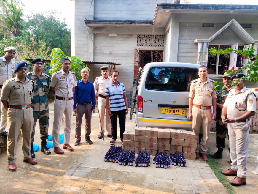 মহেশখলা থেকে অবৈধ কফ সিরাপ উদ্ধার করে পুলিশ ও BSF, গ্রেফতার -১