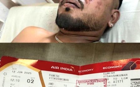 আমেদাবাদে বীভৎস বিমান দুর্ঘটনায় নিহত ২৪২, প্রাণে বাঁচলেন রমেশ বিশ্বকুমার