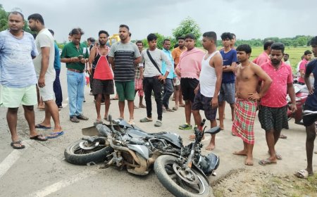 মোহনপুরে জাতীয় সড়কের লরির ধাক্কায় গুরুতর আহত বাইক চালক