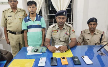 আগরতলা রেল স্টেশন থেকে চুরি যাওয়া ৫ টি মোবাইল সহ এক অভিযুক্ত গ্রেফতার