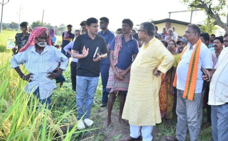 সিমনার ঈশানপুরে ক্ষতিগ্রস্ত জমি পরিদর্শন করলেন কৃষিমন্ত্রী