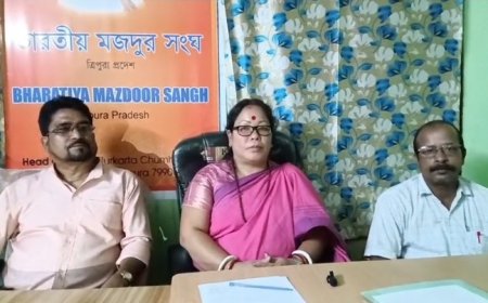 ধর্মনগরের বিএমএস এর অফিসে তালা দিল পুলিশ, ক্ষোভ প্রকাশ করলেন সংগঠনের রাজ্যসভা নেত্রী