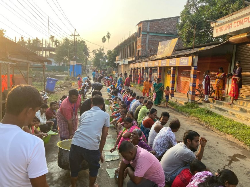 গান্ধীগ্রাম বাজারে হরিনাম সংকীর্তন সমাপ্ত