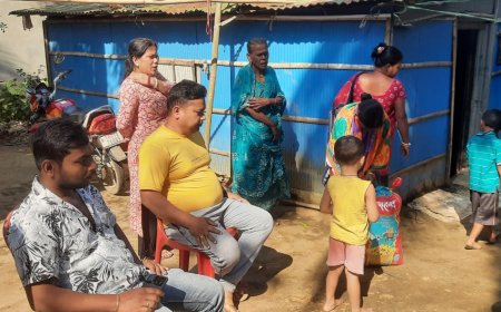 দরিদ্র পরিবারের শ্রাদ্ধানুষ্ঠানে সহযোগিতা যুব মোর্চার মণ্ডল সম্পাদকের