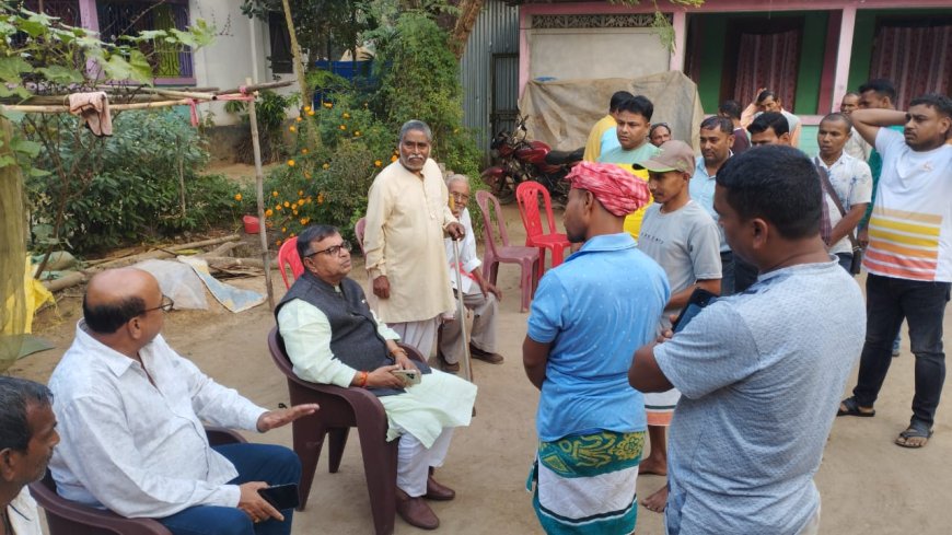 মোহনপুর বিধানসভার প্রয়াত ব্যক্তিদের বাড়িতে গেলেন মন্ত্রী রতন লাল নাথ