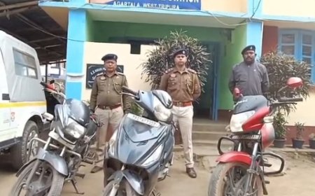 এডি নগর থানা এলাকায় চুরি যাওয়া বাইক স্কুটি উদ্ধার, গ্রেফতার ১ অভিযুক্ত