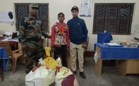 অবৈধ গাঁজা সমেত এক অভিযুক্তকে গ্রেফতার করলো সিধাই থানার পুলিশ