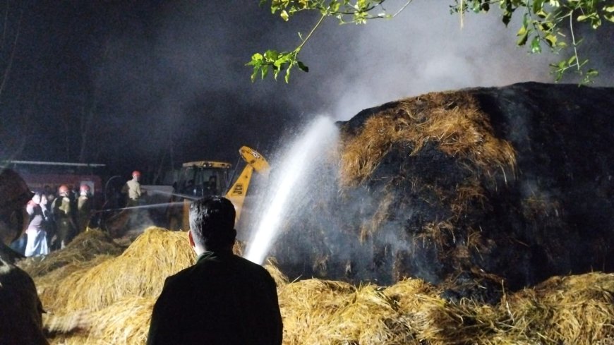 বামুটিয়ার জলিলপুরে খড়ের গাদায় আগুন, ৮ ঘণ্টার প্রচেষ্টায় পরিস্থিতি নিয়ন্ত্রণে