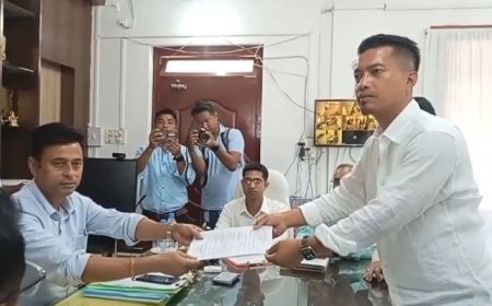 বুধজংনগর ওয়াখি নগর কেন্দ্রের মথা ও কংগ্রেস প্রার্থীর মনোনয়ন দাখিল