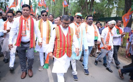 সিমনা তমাকারি ও বুধজংনগর ওয়াখি নগর কেন্দ্রের বিজেপি প্রার্থীদের মনোনয়নপত্র দাখিল