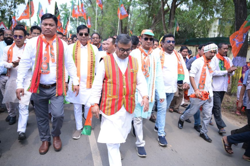 সিমনা তমাকারি ও বুধজংনগর ওয়াখি নগর কেন্দ্রের বিজেপি প্রার্থীদের মনোনয়নপত্র দাখিল