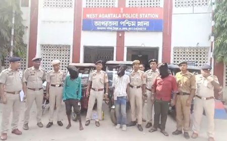 চুরির সামগ্রী সমেত ৩ অভিযুক্তকে গ্রেফতার করল পশ্চিম আগরতলা থানা পুলিশ